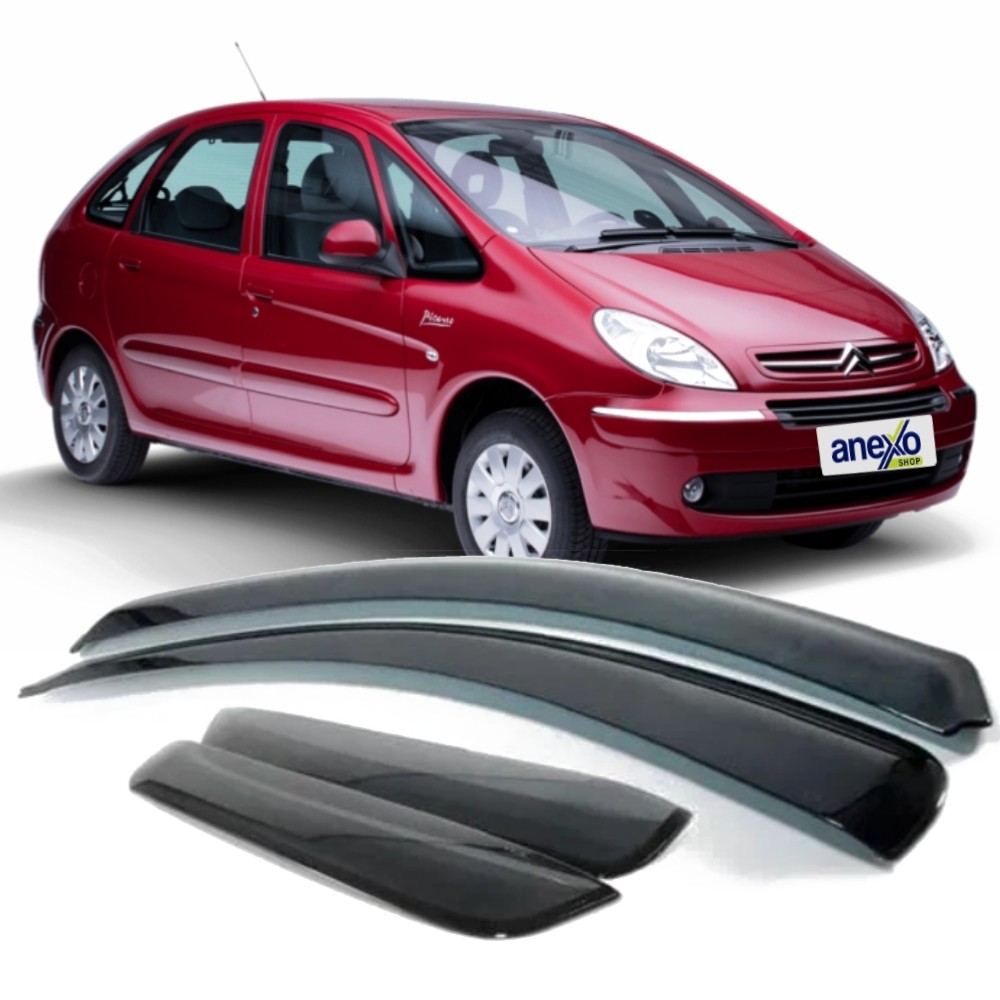 Calha de Chuva Citroen Xsara Picasso 1999 a 2012 Ecoflex 71.002A Defletor Janela Kit
