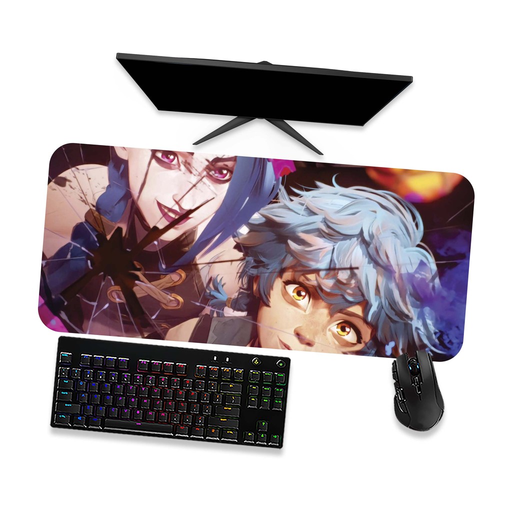 Mouse Pad Gamer GrandeARCANE  JINX E ISHA 5 90x40 80x40 60x40 70x30 45x40