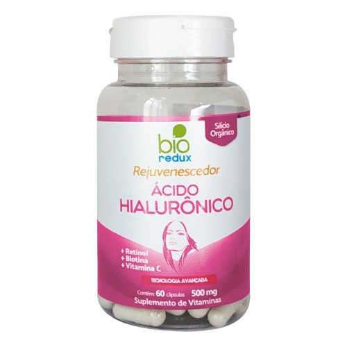 Bio Redux Rejuvenescedor - Ácido Hialurônico (+ Retinol + Biotina + Vitamina C) em Cápsula 60 Cáps - Bio Redux