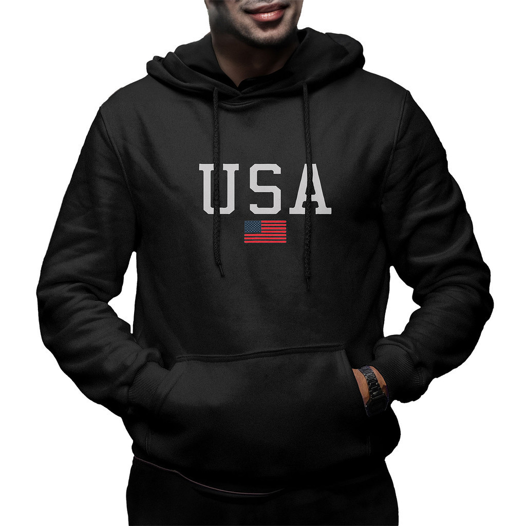 Casaco De Frio Canguru USA Blusa Moletom USA Hype Estados Unidos Us