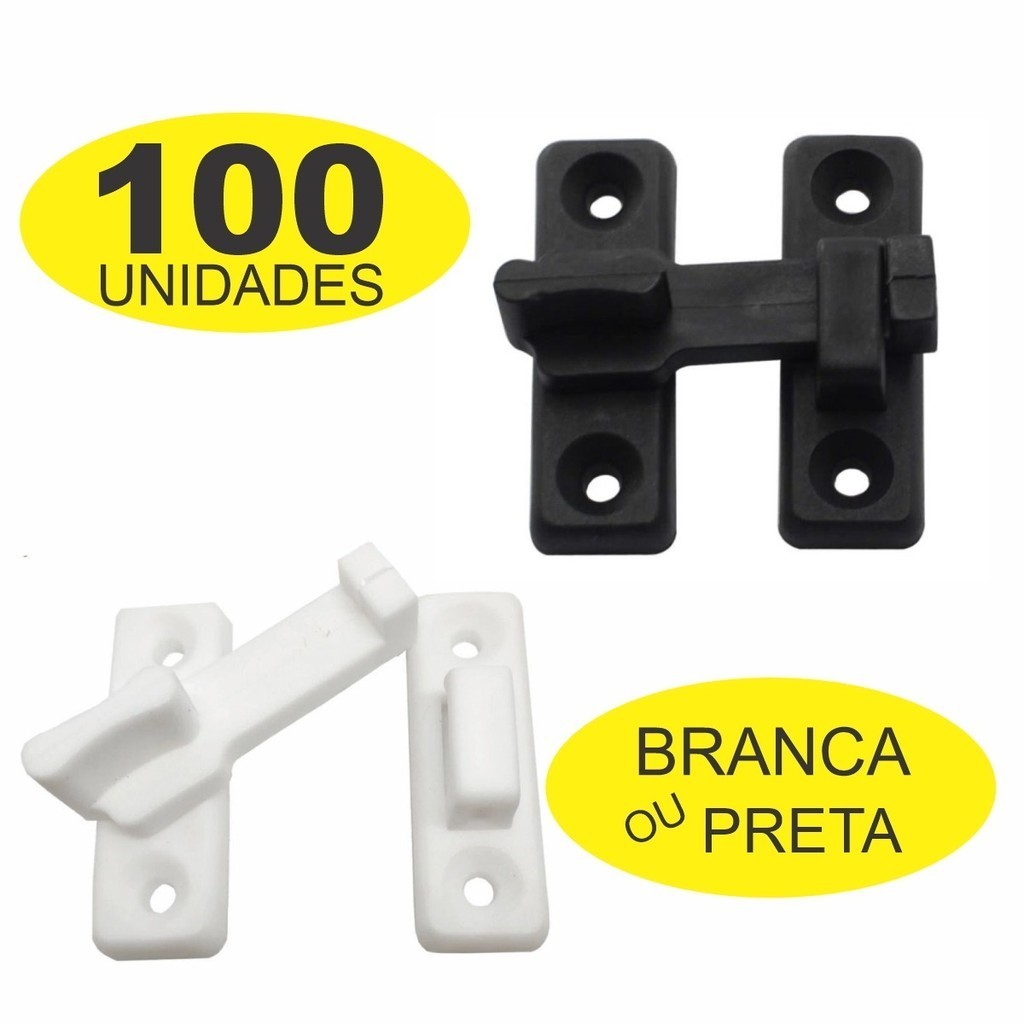 Kit 100 Fechos Plastico Para Porta Sanfonada em Oferta na Shopee