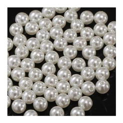 430 Pçs Miçanga Pérolas Abs Com Buracos 6mm 50grama