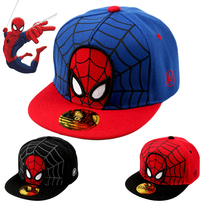 Boné De Baseball Para Crianças Spiderman Kids Plano Tamanho Ajustável 50-54CM Meninos Presente De Aniversário De Férias em Oferta na Shopee