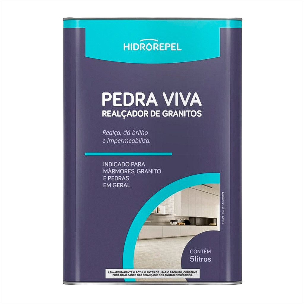 Realçador P/ Granitos Hidrorepel Pedra Viva 5l Ativa Cor