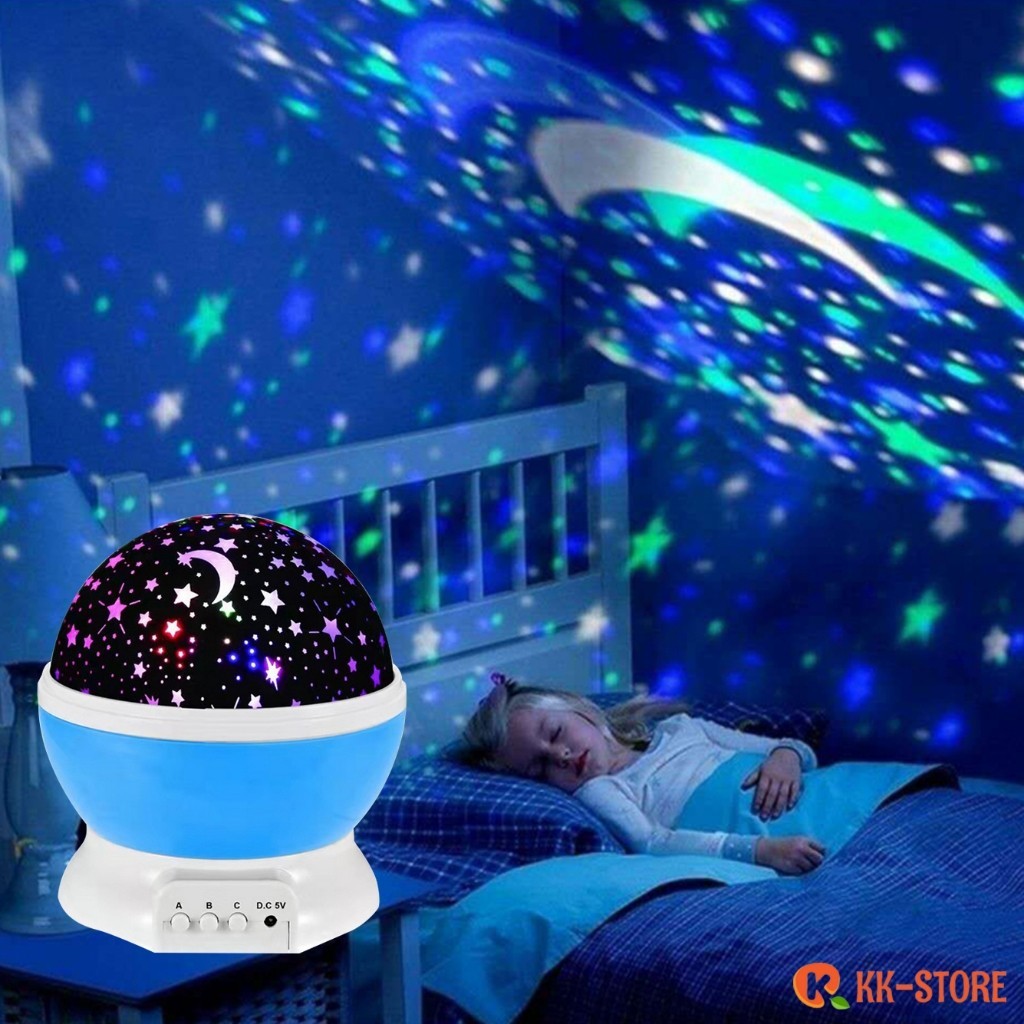 Mini Projetor Luminária Céu Estrelado Luzes Abajur Infantil Lua Galaxy Projetor Estrela 360º Star Master Quarto Festa HX