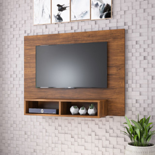 Suporte Painel TV Quarto Sala de Até 42 Polegadas Com Nicho e Prateleira Jazz Imbuia Viero em Oferta na Shopee