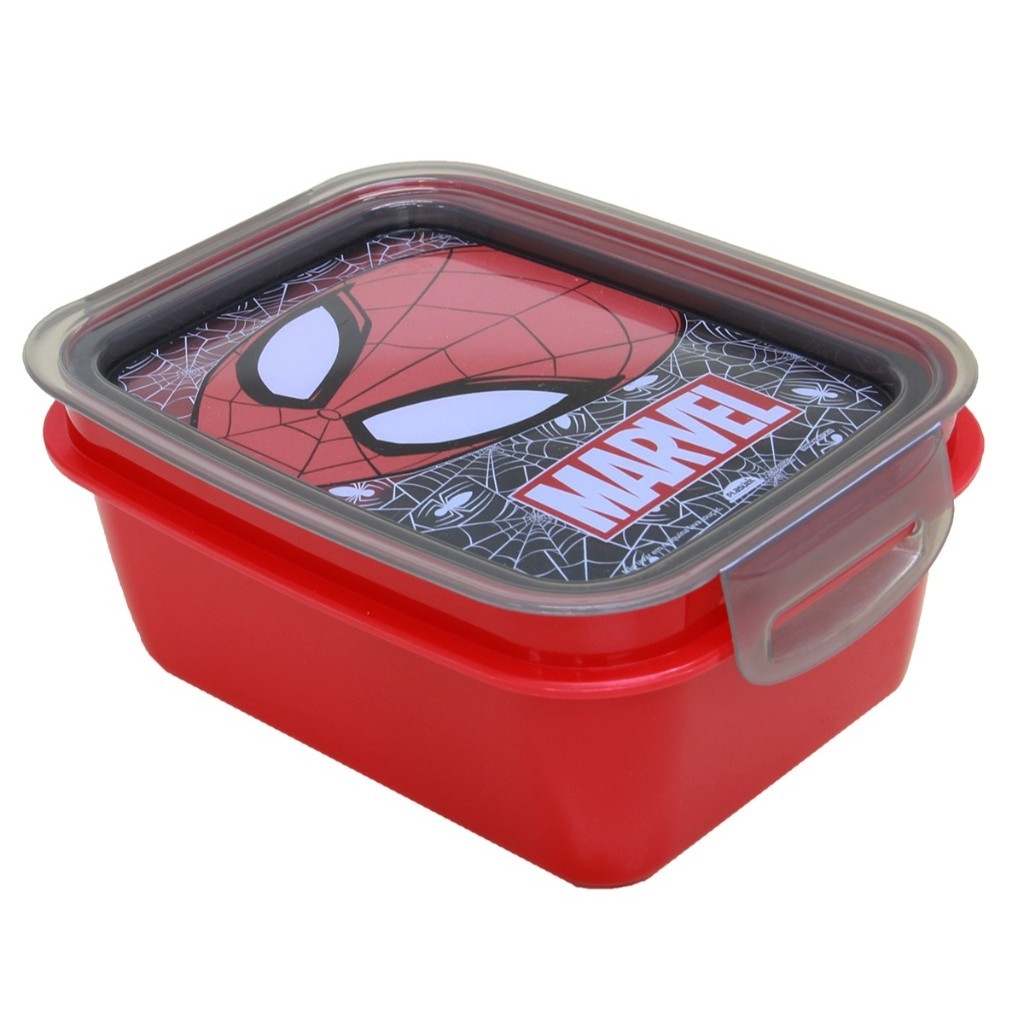 Marmita Infantil com Divisória e Trava 850ml Homem Aranha - Plasútil Marmita infantil 850ml