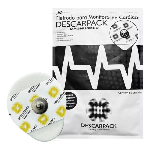 Eletrodo Ecg Monitoração Cardíaca 500un Descarpack em Oferta na Shopee
