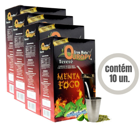 Erva Mate Ouropy Menta Fogo Ice Turbo 10un