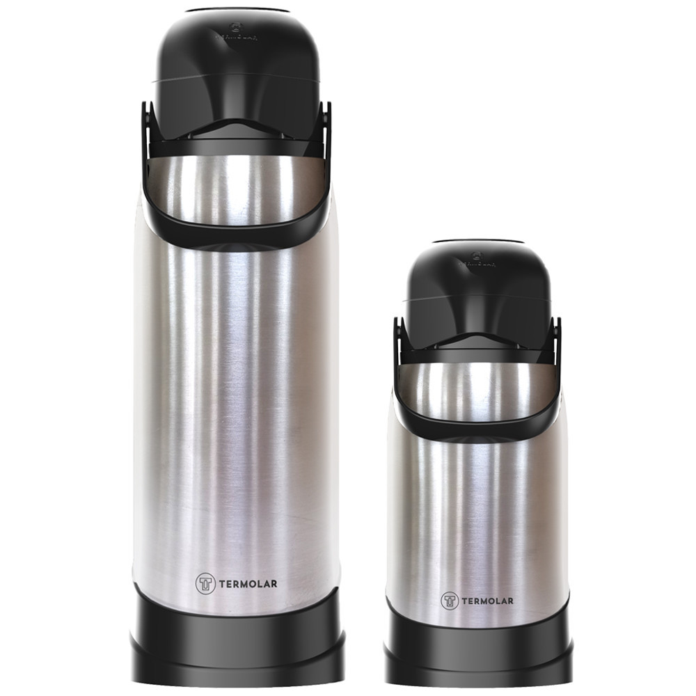 Garrafa Térmica 100% Inox 1.9L e 1.2L Para Café Chá Leite Termolar em Oferta na Shopee