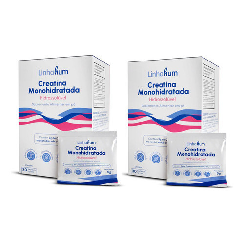 Kit 2u Creatina Monohidratada Maltodextrina Solúvel Linhahum