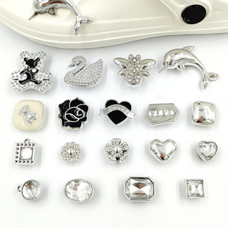 Conjunto De Alfinetes De Botão Para Amuletos De Sapato Prateado 1 Peça em Oferta na Shopee