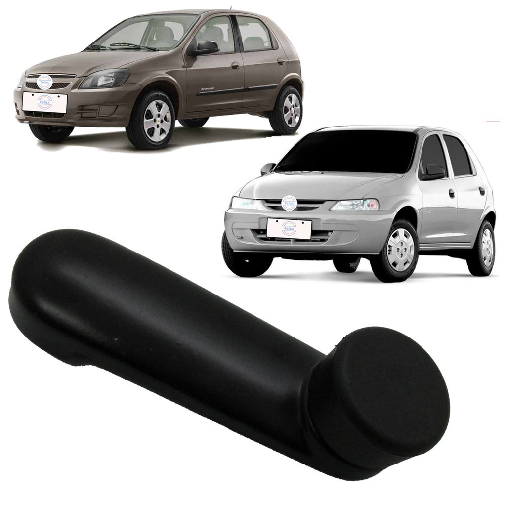 Manivela do vidro Celta 00-15 Preta 8 Estrias - Grossa (1 Unidade) em Oferta na Shopee