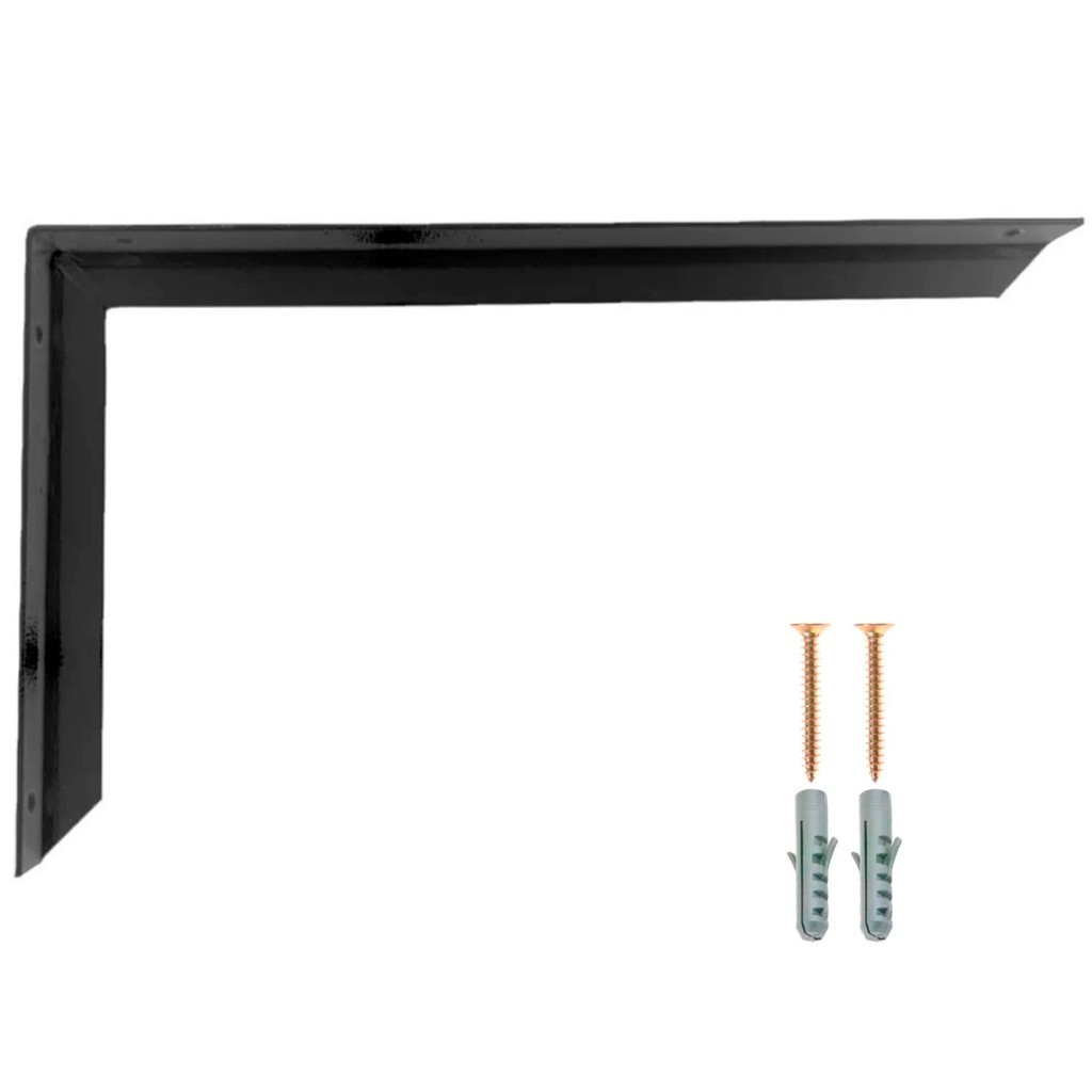 12 Suporte Mão Francesa Reforçada Pia Marmore 40cm Preto