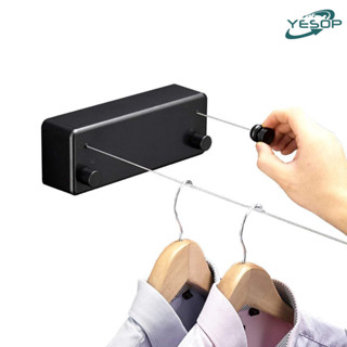 Varal Retrátil Parede Automático 2 Cordas Apartamento Cor Preto/Branco/Dourado 40kg para em Oferta na Shopee