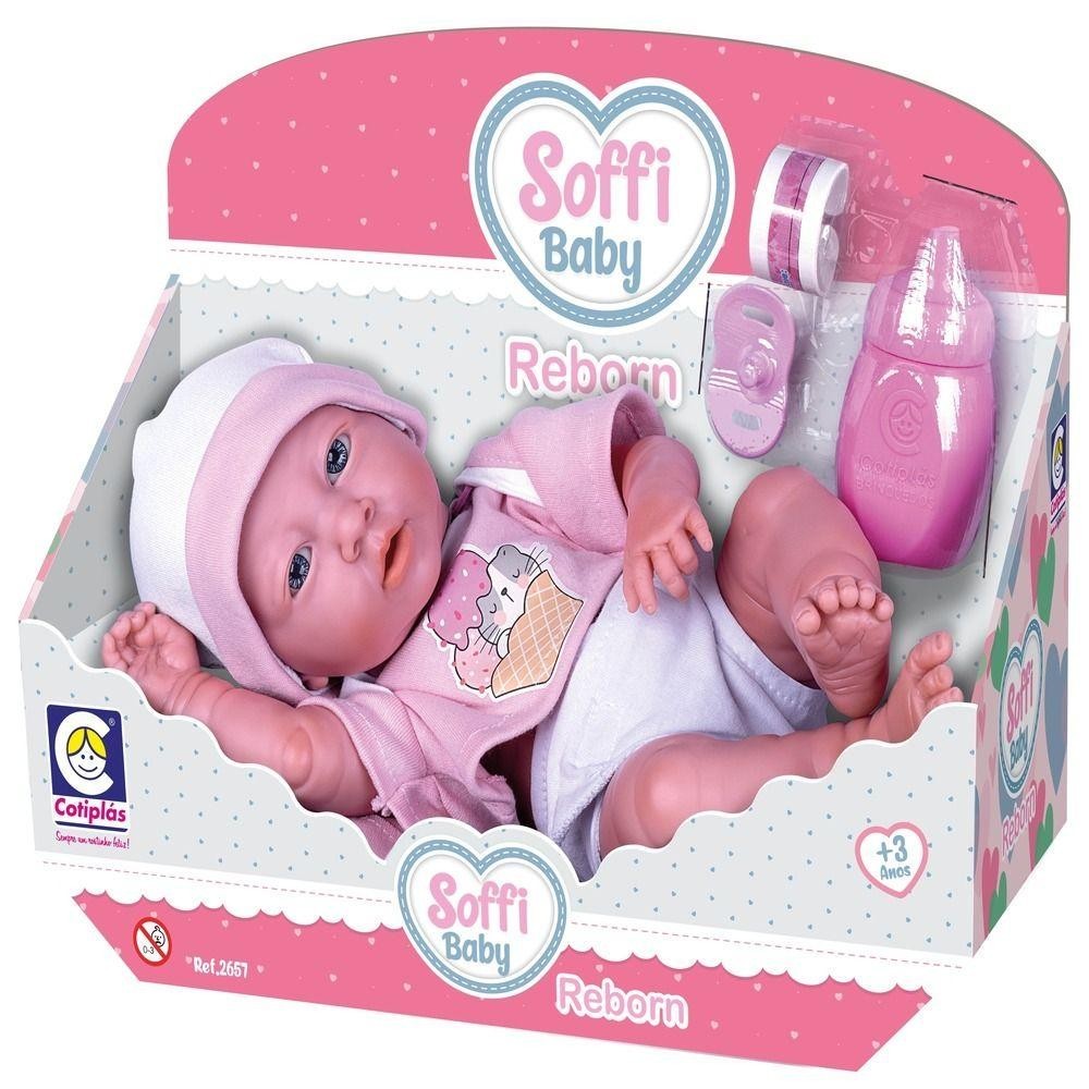 Boneca Soffi Baby Reborn - Cotiplás em Oferta na Shopee