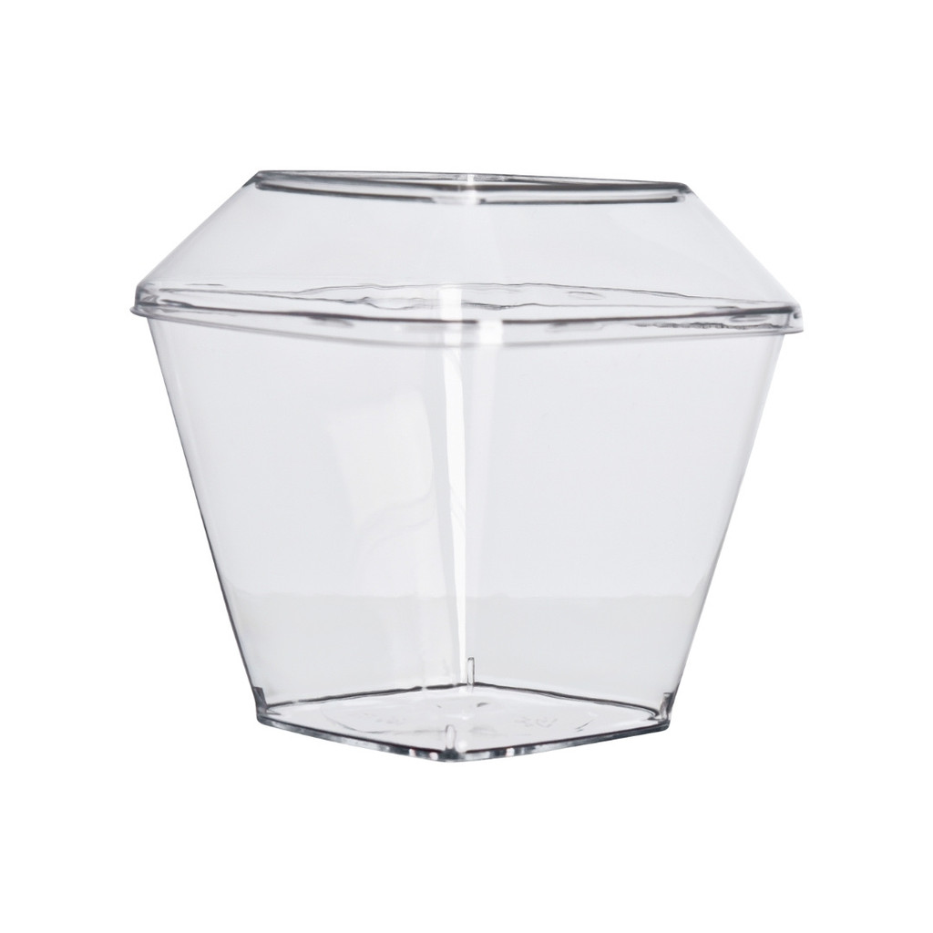 Kit Pote Cristal 180ml c/ Tampa Strawplast 50 Unidades Sobremesa Confeitaria Doceria em Oferta na Shopee