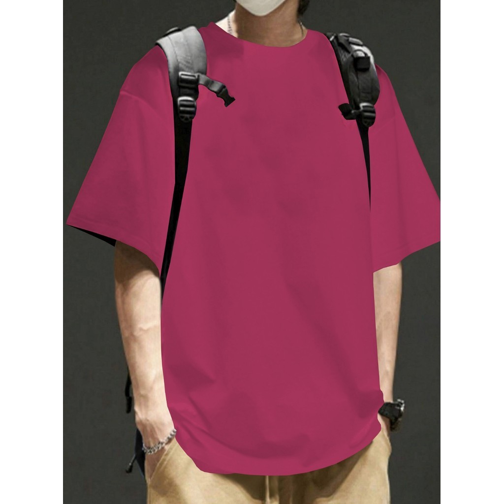 Camiseta Oversized Masculina Despojada Sem Estampa Blusa Unissex Academia Simples Básica Streetwear