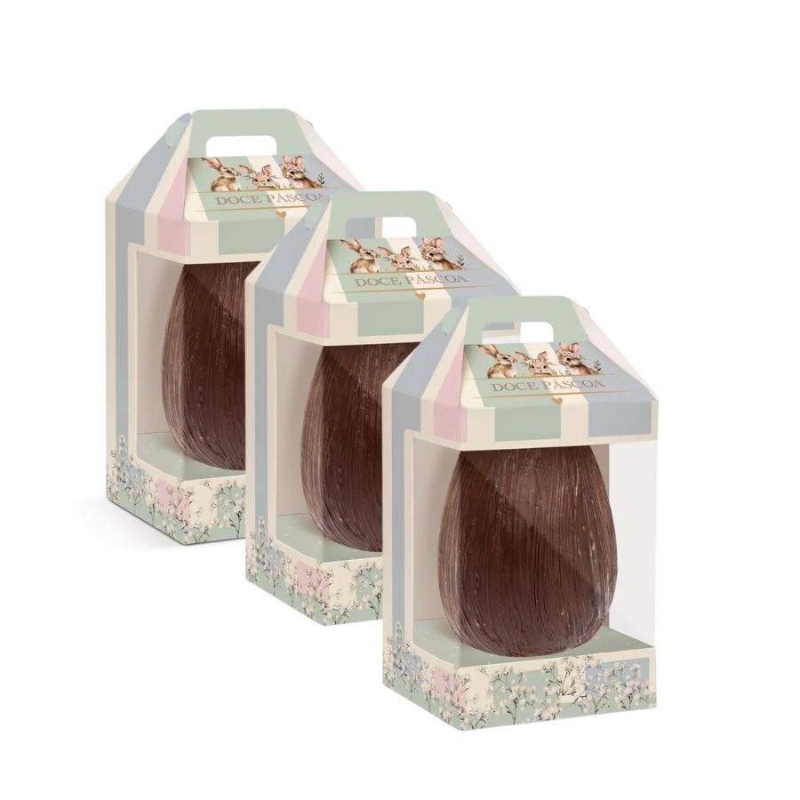 Caixa New Maleta Para Ovo Com Visor - Doce Páscoa - 6 unidades - Cromus - Rizzo