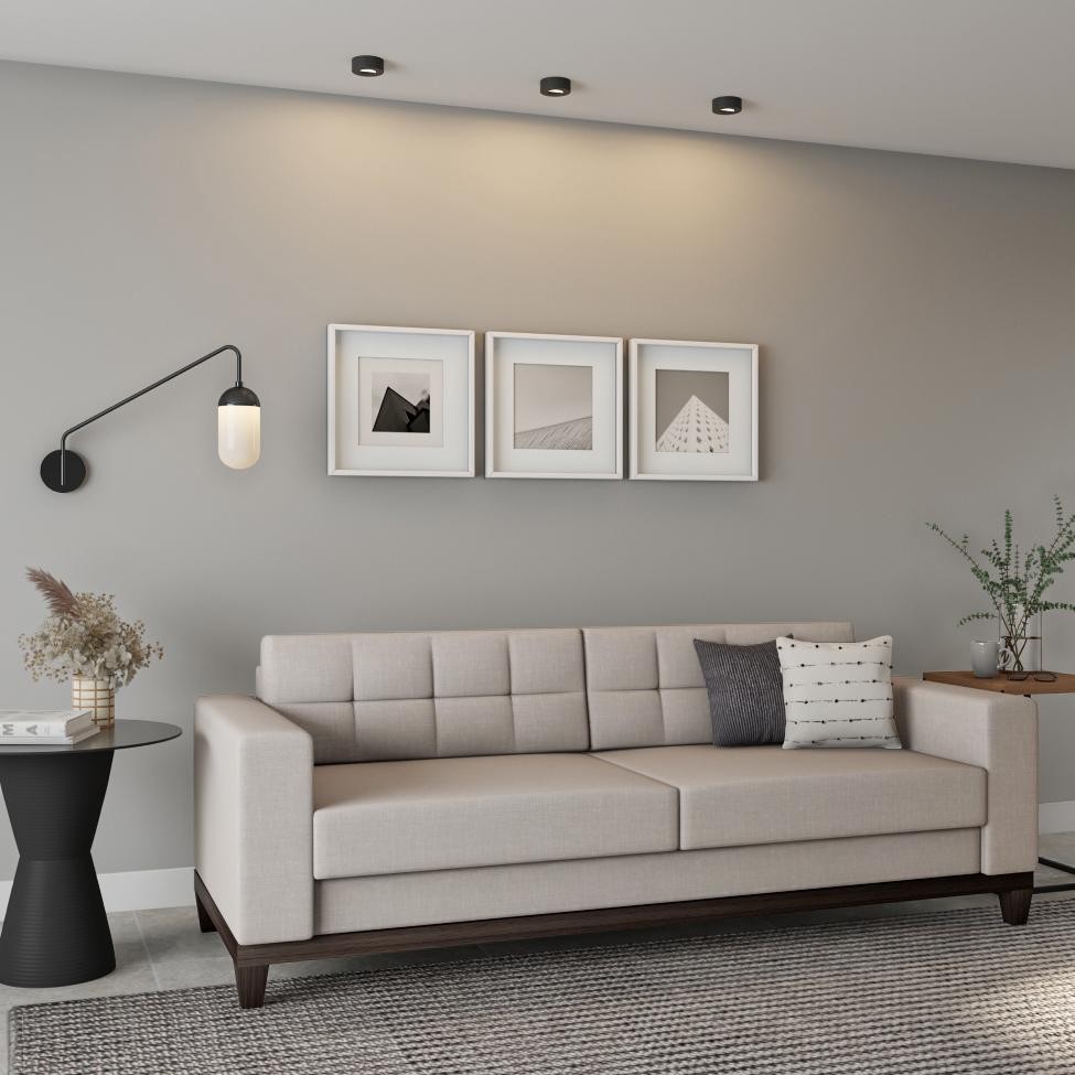 Sofá 3 Lugares Alive Base de Madeira Linho Cotton Cru 210 cm em Oferta na Shopee