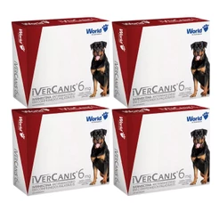 04 Ivercanis 6mg Ivermectina Cães 30kg 4 Comprimidos World