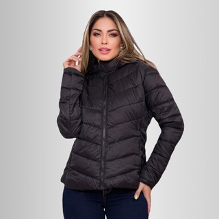 Casaco Bobojaco Jaqueta Puffer Feminina Corta Vento Nylon Jaqueta Puffer Feminina Jaqueta Feminina