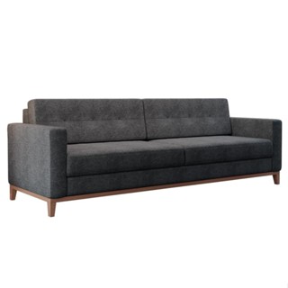 Sofá 3 Lugares Living Base de Madeira Linho Cotton Grafite 210cm em Oferta na Shopee