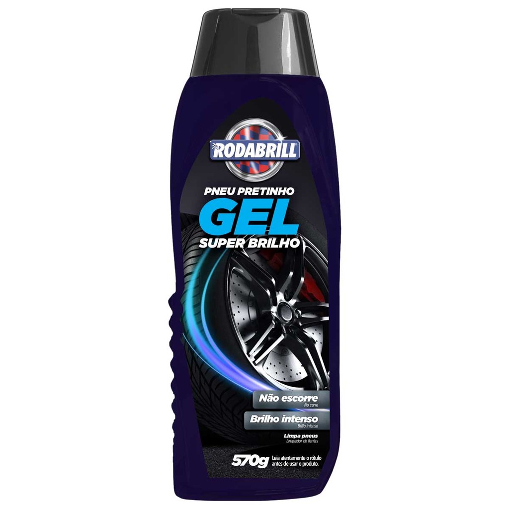 Pneu Pretinho Gel Super Brilho Rodabrill 570g
