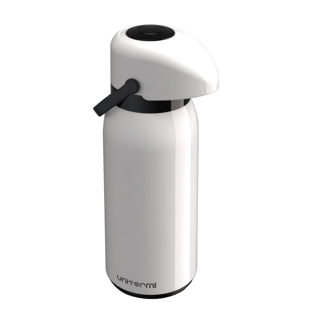 Kit Bandeja Café Organizadora Bege + Garrafa Térmica 1,8l Branca Unitermi — imagem 2 de 2