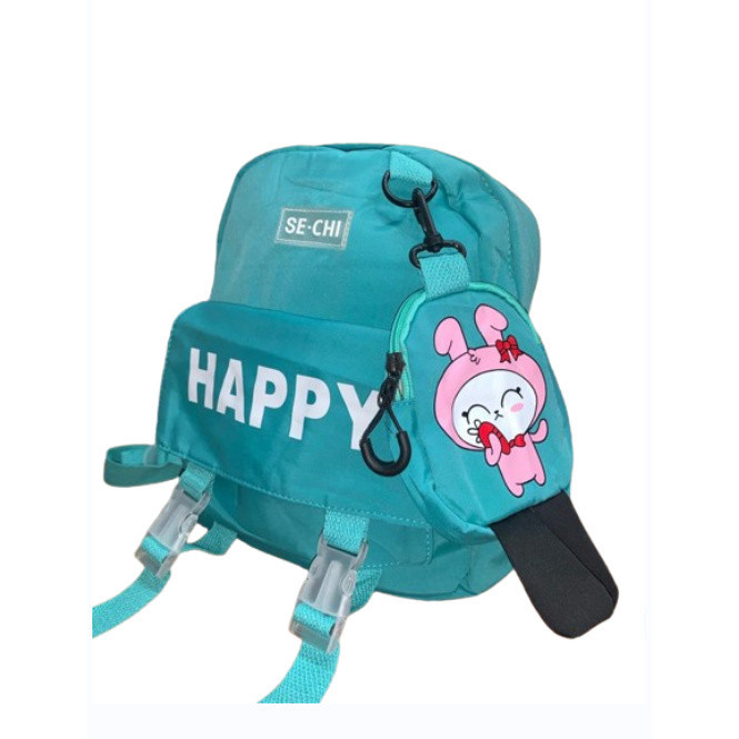 Mochila De Costas Infantil Com Bolsinha Mini Happy RC-82