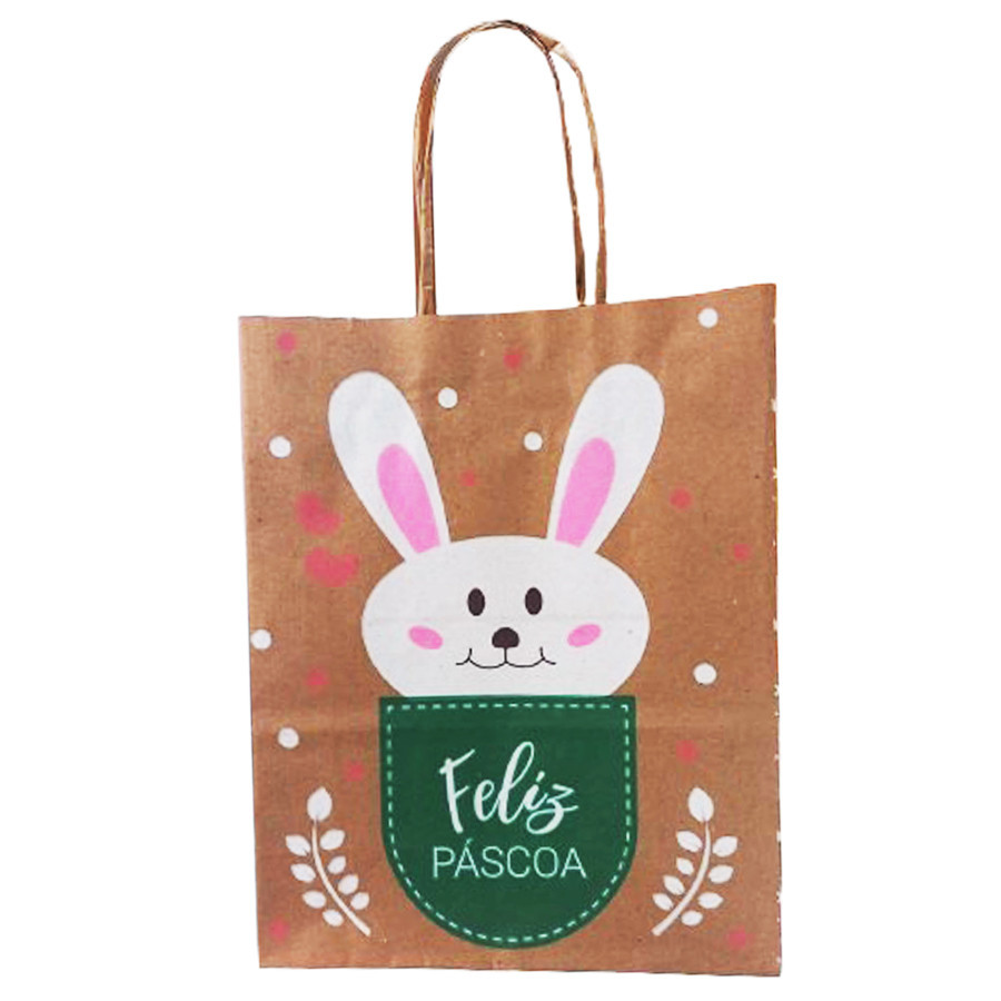 Sacola de Papel - Páscoa Pocket - Ref. 5062 - 23,5x17x28cm - 10 unidades - WMA - Rizzo em Oferta na Shopee