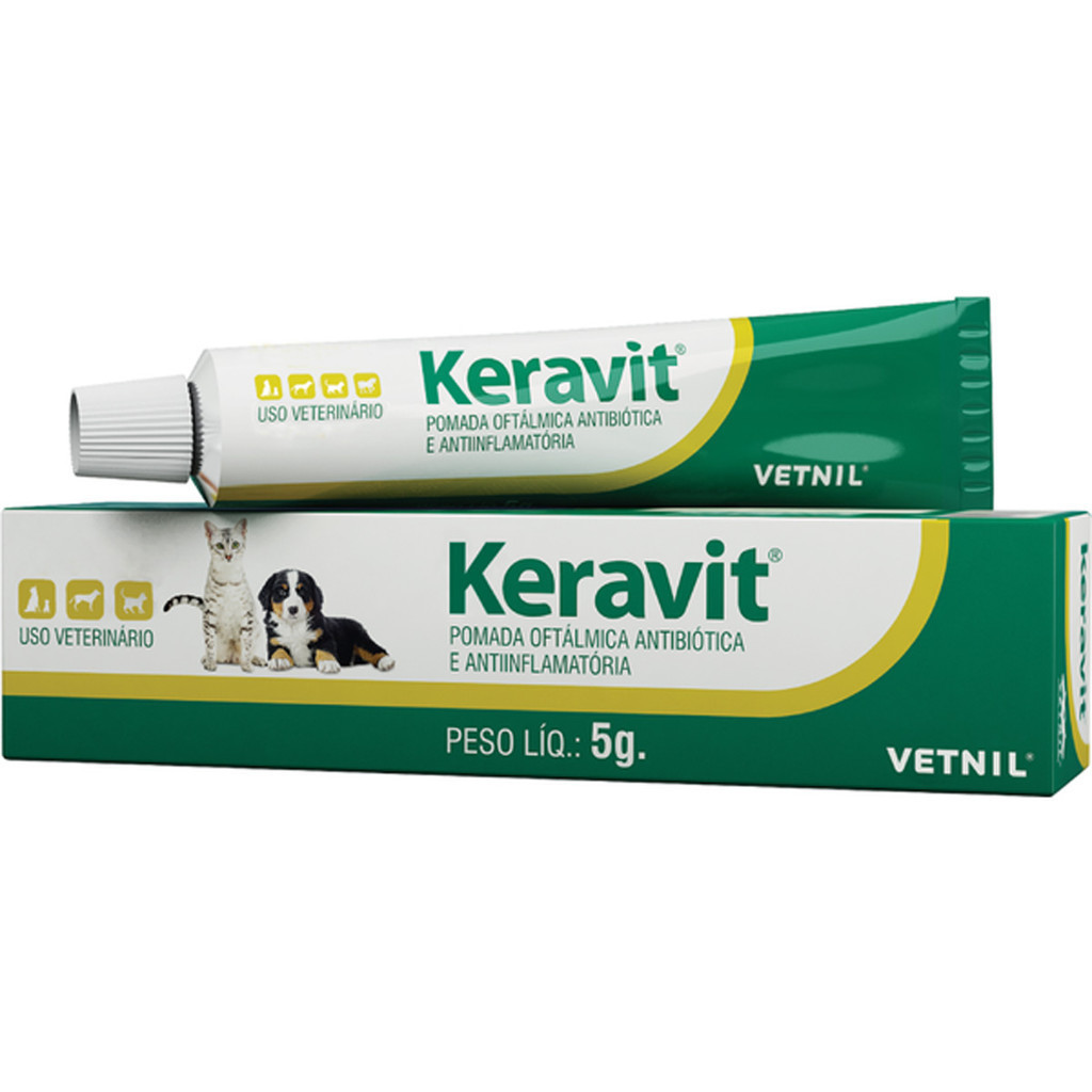 Keravit Pomada Oftalmologica Vetnil - 5 g em Oferta na Shopee