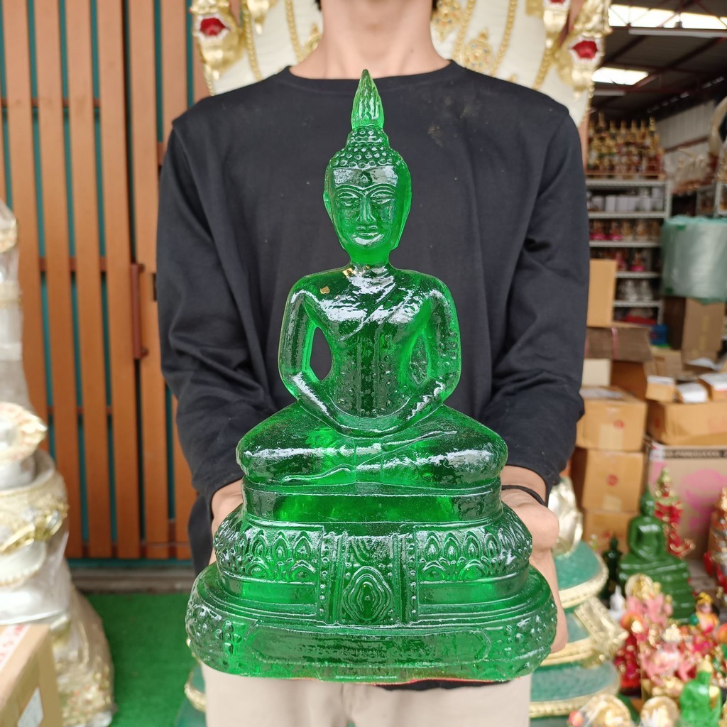 รูปสินค้า พระมรกตเขียว พิมพ์โบราณ หน้าตัก 5 นิ้ว บูชาเสริมดวง