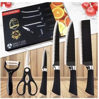 Jogo de facas Cozinha Com Descascador - 6 peças - Sharp Knives - TX