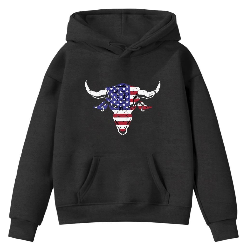 Moletom Kids Alta Qualidade Infantil Touro USA Agro Country Farm  Lazer Campo Bolso Canguru Capuz Shopping Envio Rápido