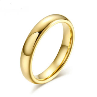 Aliança Casamento OURO 18K Banho 4mm Noivado em Oferta na Shopee
