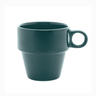 Xícara de Café Empilhável Lyor Verde de Ceramica 90ml