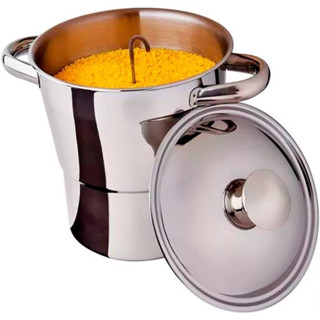 Panela a Vapor Cuscuzeira N 16 Aço Inox Para Cuscuz Nordestino Resistente Reforçada Cuscuzeiro Inquebrável Útil Bazar em Oferta na Shopee
