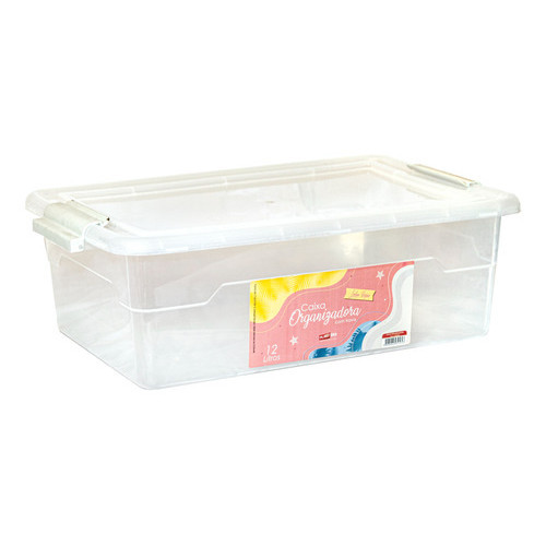 Caixa Organizadora Com Travas 12 Litros Multiuso em Oferta na Shopee