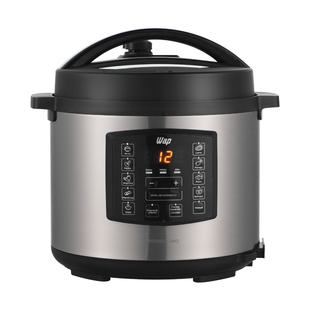 Panela de Pressão Elétrica Inox 6L WAP WPPE1 1000W - 127V em Oferta na Shopee