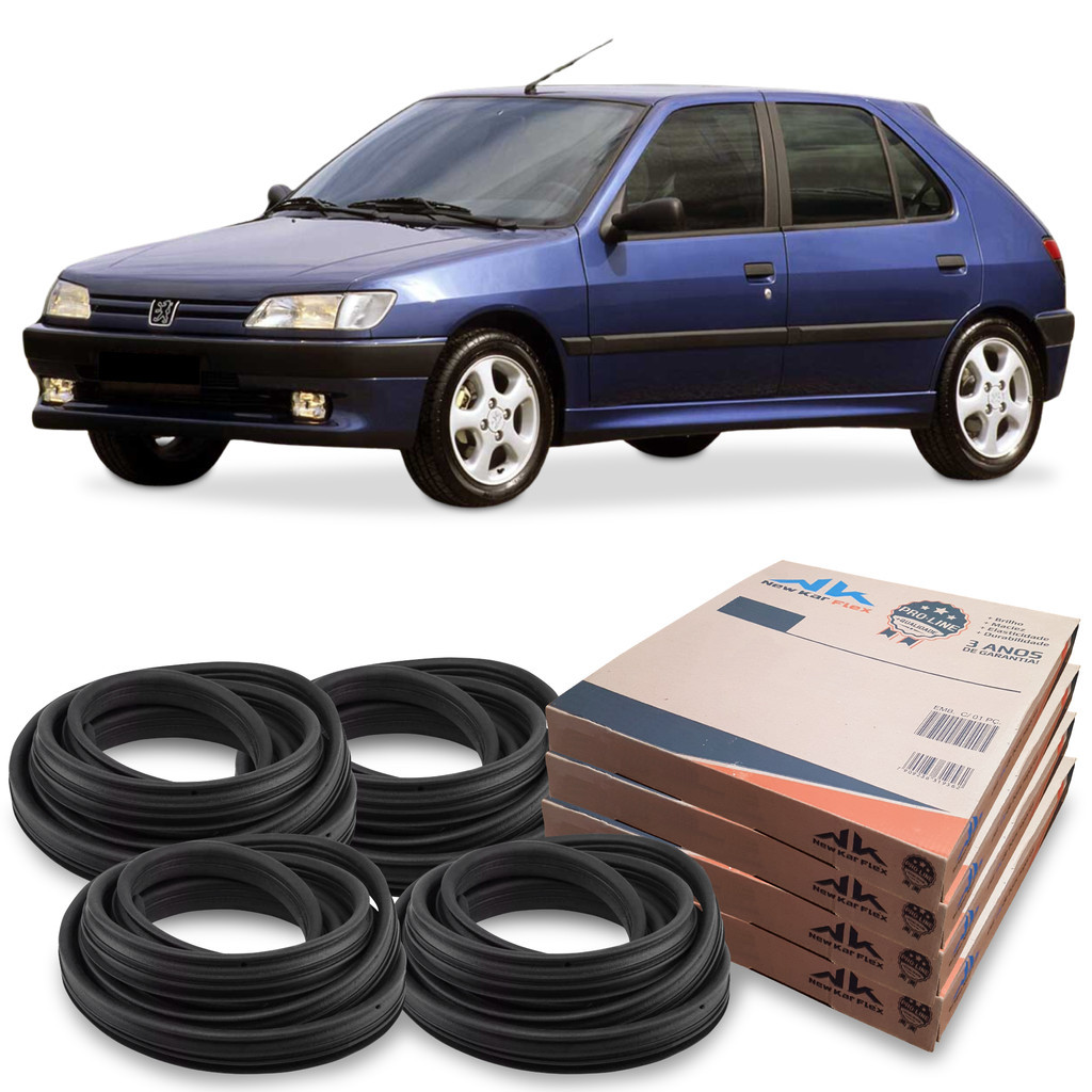 Kit Borracha 4 Portas Guarnição New Kar Pro Line Peugeot 306