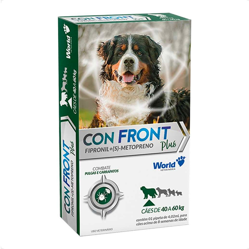 ConFront Plus Antipulgas para Cães de 40 a 60Kg - 1 Pipeta de 4,02ml em Oferta na Shopee