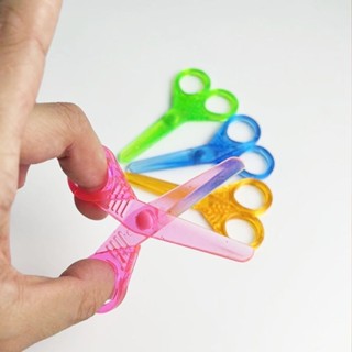 30/10/5 Pçs Plástico Artesanaltesoura Infantil Corte De Papel Tesoura De Segurança Presentes Do Dia Das Crianças em Oferta na Shopee
