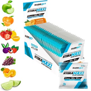 Isotônico Hydramaxi Display 25 Sachês Sudract Repositor Eletrólitos Corrida Cross Pedal Endurance em Oferta na Shopee