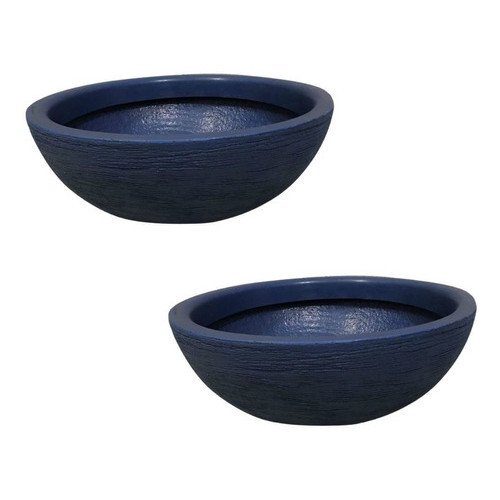 Kit 2 Bacias para Plantas Azul de Polietileno 32x11cm