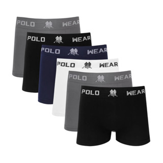 Kit 6 Cuecas Box Boxer Polo Wear Microfibra Sem Costura - Sortido em Oferta na Shopee