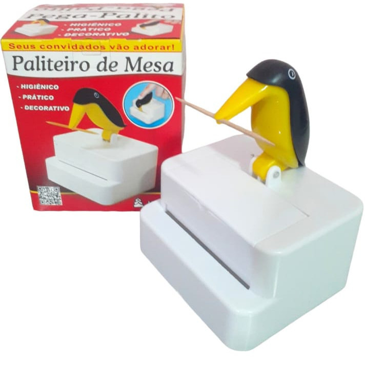 Paliteiro De Mesa Pássaro Tucano Pega Palito De Dente