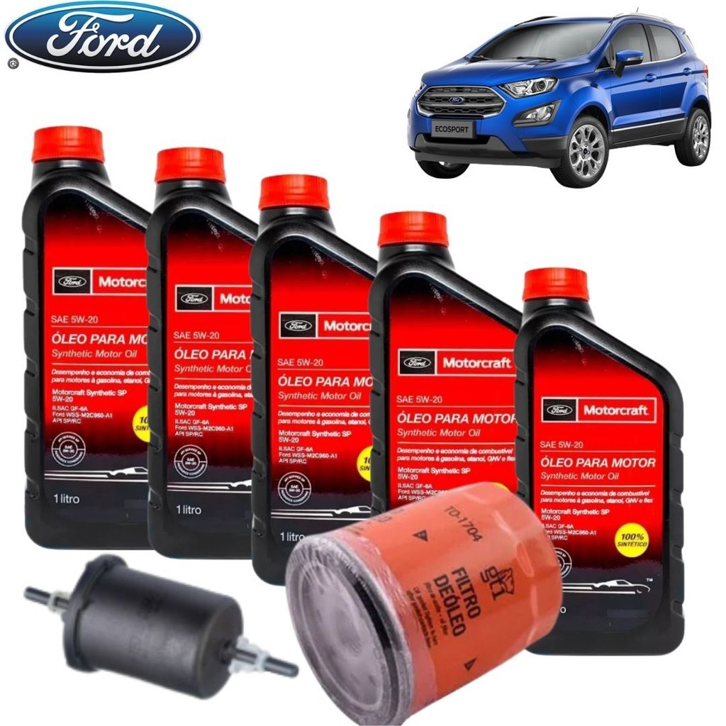 KIT TROCA DE ÓLEO 5W20 + FILTROS (FORD ECOSPORT)