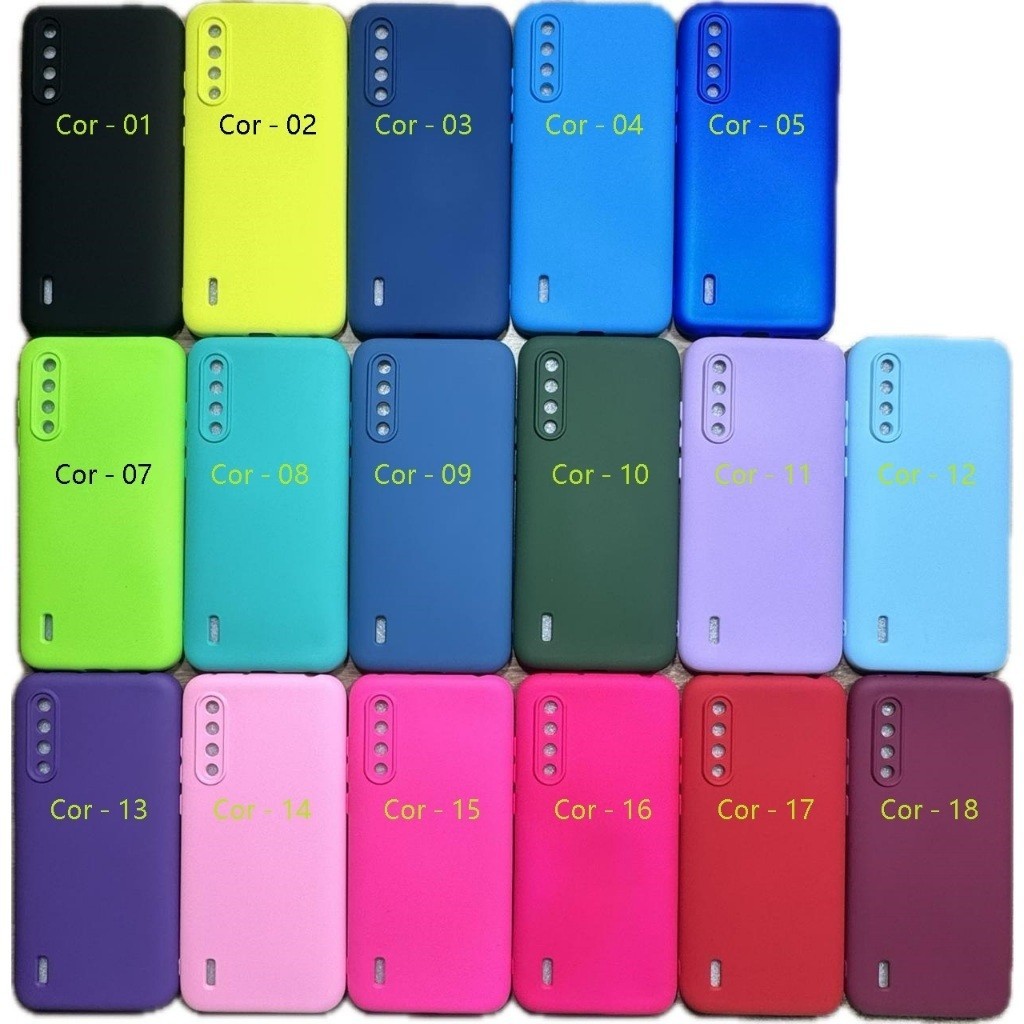 Capa Capinha Anti impacto Para Celular Xiaomi Mi 9 Lite - Com Interior Aveludado de Silicone   / 014XM     - CP 014 em Oferta na Shopee