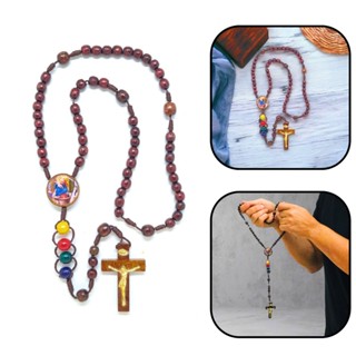 Terço Nossa Senhora do Rosário da Pompeia com Folheto de Oração em Oferta na Shopee